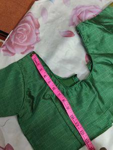 Green Silk Saree with Pattern