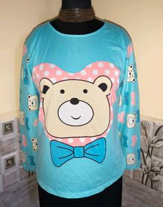 Size M/L 🎁Buy 2 Get 1 Free 🎁Cute Bear Print Top