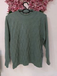 Teal Color Woolen Top