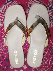 METCO Beige Flip Flops
