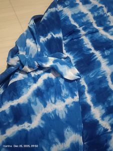 Stylish Blue Tie-Dye Maxi Dress
