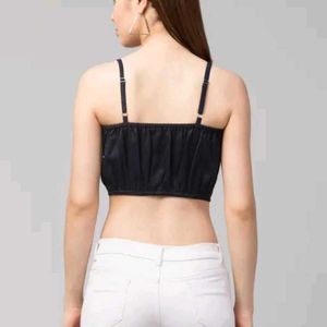 Navy Tie-Front Cami