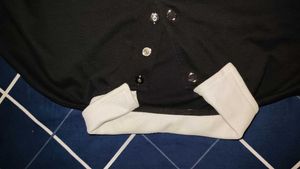 Black &amp; White Cropped Top