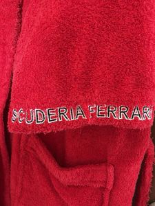 Ferrari Red Terry Cloth Bath Robe
