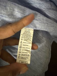 Benetton Blue Linen Shirt