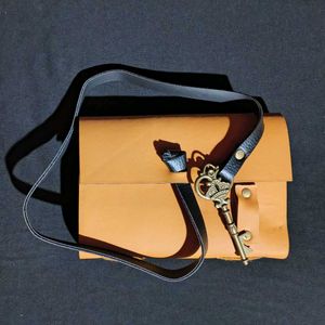 Leather Journal with Key Charm