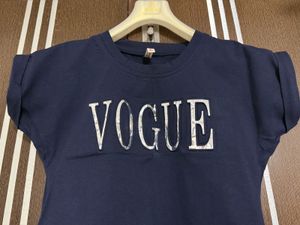 Navy Blue Vogue Graphic Tee
