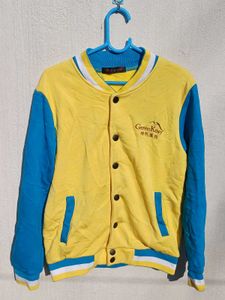 💛Yellow Vintage Varsity Jacket(L 24 B 20 )