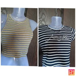 Striped Cropped Top Bundle