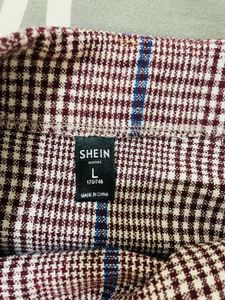 A Line Checkered Skirt