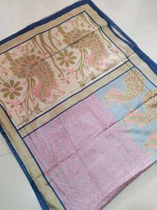 Light Pink Satin Saree