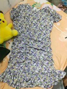 Floral Ruched Mini Dress