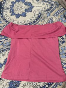 new Pink Off-Shoulder Top