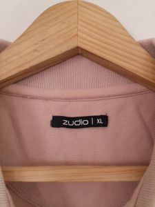 Zudio Pink Collar T-Shirt (Men&#39;s)