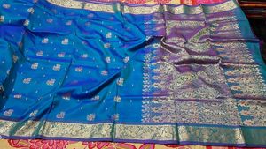 Blue Kanjivaram Silk Saree