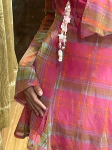 Pink Plaid Mini Dress