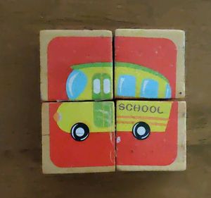Wooden Cube Puzzle - 6 In 1