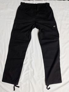 CARHARTT Black Cargo Pants with Ankle Ties
