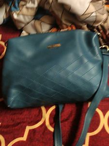 Metro Blue Quilted Crossbody Bag