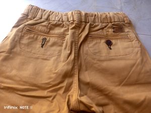 New 5-6 Years Boy&#39;s Tan Chino &amp; Red Sweatshirt