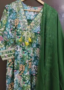New Unused PureCotton 10m Flare Anarkali Suit