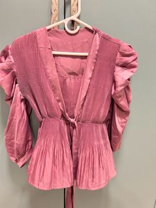 Dusty Rose Pleated Top