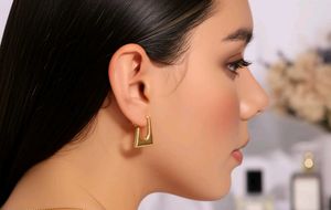 18k Gold Plated Geometric Hoop Earrings