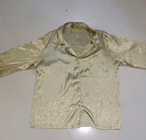 Vintage Gold Button-Down Shirt