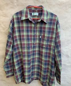 korean Vintage Plaid Flannel Shirt