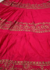 Pink &amp; Gold Tiered Skirt