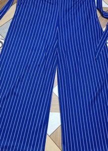 On Sale Stripped Blue And White Trouser Pant