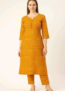 Vintage Orange Jaipuri Print Sui