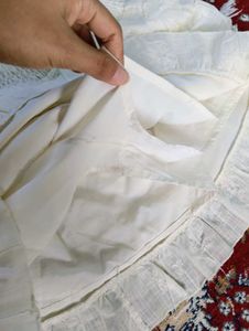 cream Tiered Mini Skirt