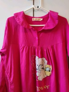 Cute Pink Cotton Nightdress