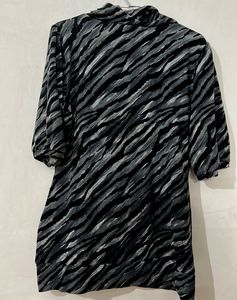 Striped Cowl Neck Top