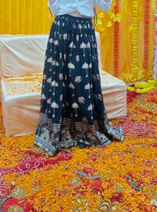 Ethnic Print Maxi Skirt