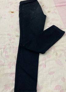 Black Dark Wash Denim Jeans