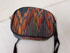 Multi-Color Woven Pattern Sling-cum-Handbag