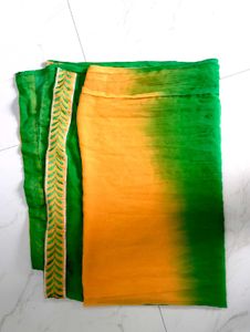 Yellow Embroidered Dress Set Duppta Jewelry Free