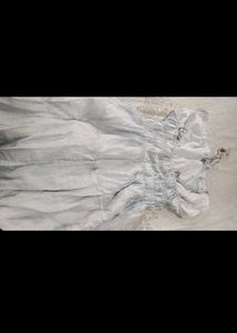 Blue Gathered Dress