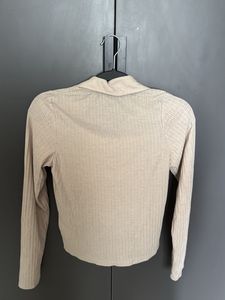 Beige Button-Down Top