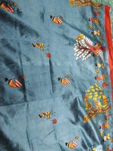 Hand-Painted Silk Saree