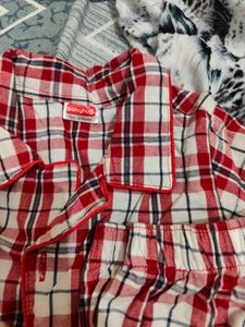 Red Chex Night Suit - New