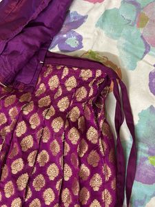 Banaras Lehenga + Blouse For Kids