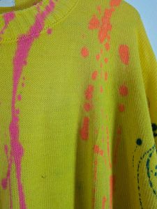 Colorful Paint Splatter Sweater