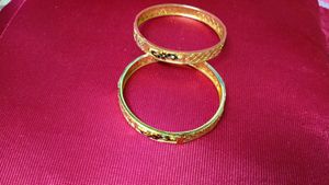Gold Peacock Bangles Set of 2