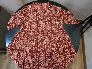 (&#34;Here&amp;Now&#34;)Maroon Printed Shirt Kurti🌺
