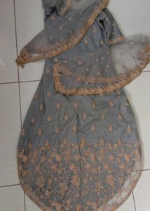 Elegant Grey Embroidered Kurta Set