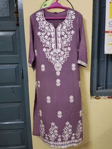 Beautiful Embroidery  Kurta With Pant 👍❤️