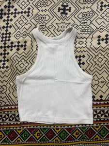 White Racerback Tank Top